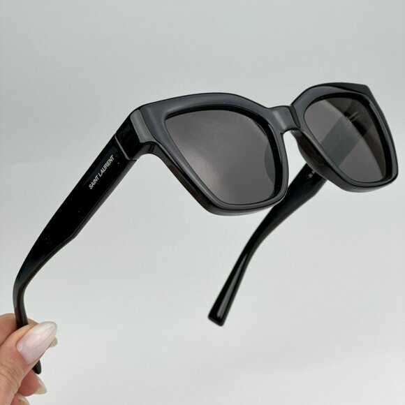Saint Laurent SL641 001 BRAND NEW Sunglasses Black Cat Eye Unisex